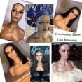 thumbnail image 5 of Realistic Female Mannequin Head with Shoulder Manikin PVC Head Bust Wig Head Stand with Makeup for Wigs Necklace Earrings Light Brown, 5 of 5