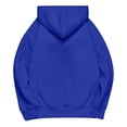 thumbnail image 3 of Pullover Hoodie with Adjustable Drawstring Hood and Front ESSENTIALS Lettering Print Casual Loose Fit Design Blue 3XL, 3 of 7