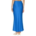 thumbnail image 5 of Women's Satin Skirt Flowy A Line Cocktail Party Wedding High Waist Long Midi Skirts Summer Vacation Outfits, 5 of 5