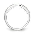 thumbnail image 2 of Solid 14K White Gold Diamond Wedding Band Ring Size 8.5 (.225 cttw.), 2 of 8