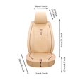 thumbnail image 5 of Leadwolf Front Car Seat Covers Leather for SEAT for Tarraco 2018-Present 2 Seats Airbag Compatible Water Resistant Front Set Cushion Protector 2PCs Beige, 5 of 8