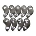 thumbnail image 2 of Paquete de 9 fundas para cabeza de palo de hierro de golf, funda protectora para cabeza de hierro con números Negro kusrkot Cubiertas de cabeza de hierro de golf, 2 of 6