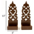 thumbnail image 2 of Candle Wall Sconce Holder Water Drop Carved Wood Wall Art Panel. Set of 2 Color Options Available, 2 of 6