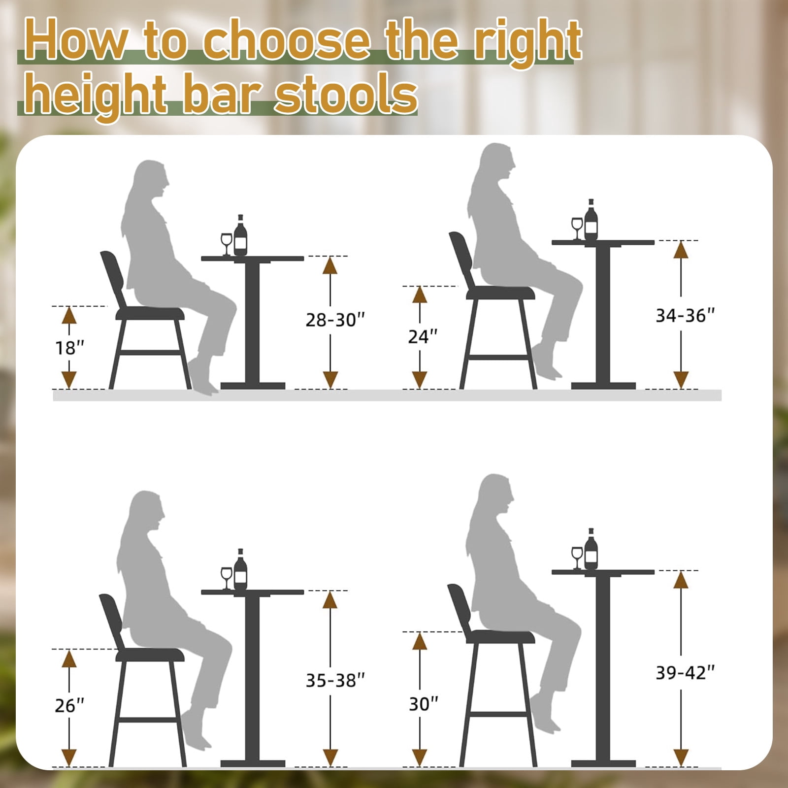 Ktaxon 2Pcs Outdoor Bar Stools, Weather Resistant Outdoor Bar Seating with Detachable Cushion, Heavy-Duty Metal Frame Bar Set of 2 for Garden Porch Pool