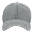 thumbnail image 2 of Toptie Vintage Washed Cotton Distressed Baseball Cap Dad Hat Adjustable Low-Profile Polo Hat-Grey, 2 of 6