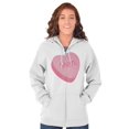 thumbnail image 3 of Valentines Day Sarcastic Candy Heart Zip Hoodie Sweatshirt Women Brisco Brands M, 3 of 6