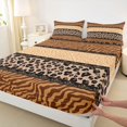 thumbnail image 3 of Homewish Cheetah Zebra Print Twin Sheet Sets 3pcs for Teens Female Men,Retro Vintage Aesthetic Twin Fitted Sheet Microfiber,Abstract Geometric Stripes Breathable Flat Sheet, 3 of 7