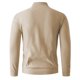 thumbnail image 5 of Ceisia Men's Winter Sporty Solid Color Fleece Round Neck Long Sleeve Shirt - Comfortable Daily Outdoor Gift Wear, 5 of 6