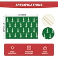 thumbnail image 6 of mubwai Xmas Pine Green Christmas Placemats Set of 4, 12x18 Inch Seasonal Christmas Table Mats for Party Kitchen Dining Decoration, 6 of 6