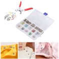 thumbnail image 1 of Boutons-Pression à 5 Broches, Kit de 400 Pcs avec Boîte de Rangement pour Artisanat en Cuir, 1 of 8