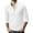 White, variant on KIHOUT Clearance Men's Loose Long Sleeve T-shirt Turn-down Collar Cotton Linen Solid Pocket Shirt Tops