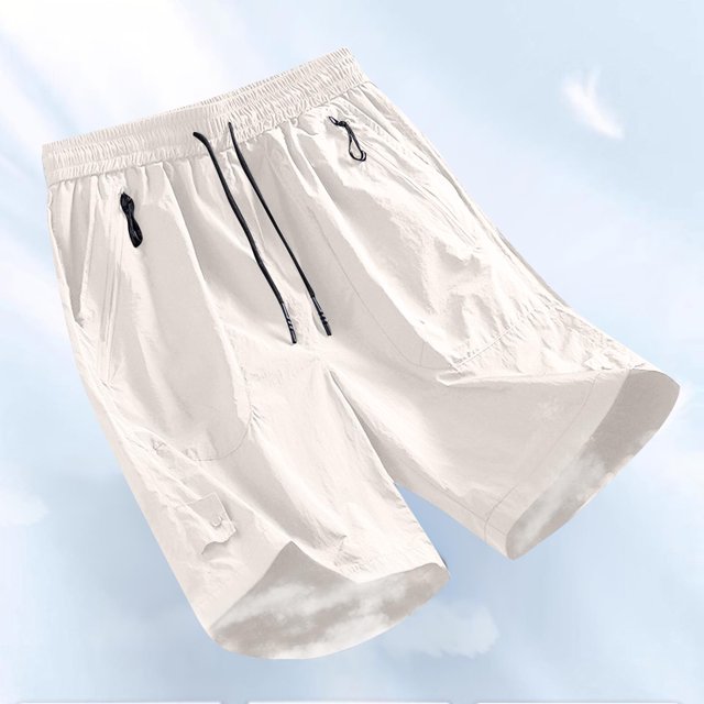 Styesk Mens Shorts Men Fashion Solid Color Loose And Comfortable Motion Straight-leg Work Clothes Shorts