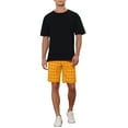 thumbnail image 2 of INSPIRE CHIC Plaid Shorts for Men's Summer Flat Front Checked Patterned Dress Shorts Yellow 28, 2 of 5