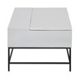 thumbnail image 6 of 45 Inch Rectangular Mango Wood Coffee Table, Lift Top Storage, Iron Frame, White, Black- Saltoro Sherpi, 6 of 7