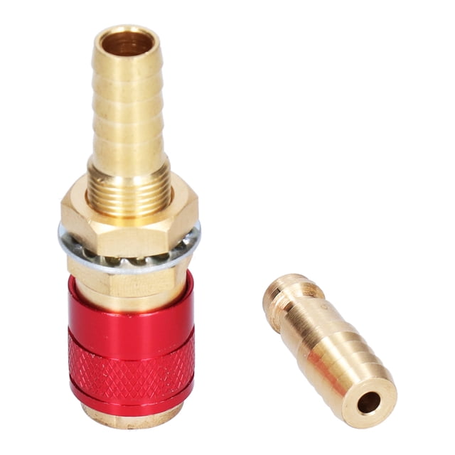 Quick Connector M10, Brass Quick Connector Fitting Hose Brass Connection Connector For TIG Welding Torch For Torch Welding Equipment Red