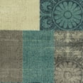 thumbnail image 5 of Mainstays Medallion Block Teal Indoor Hallway Runner Rug, 1'8" x 5', 5 of 8
