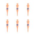 thumbnail image 1 of 78mm 6pcs Azul Desnudo Novio Modelo De Golf Te Diviertes Baoblaze Tees de golf, 1 of 8