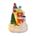 thumbnail image 1 of Figura de muñeco de nieve de Navidad con luz LED Perfecl casa luminosa escena de nieve navideña 8,5 cm x 5,5 cm, 1 of 8