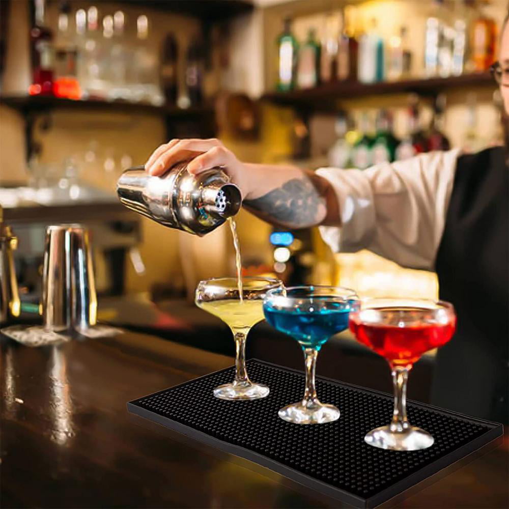 Non-slip Flexible Rubber Bar Service Mats for Countertop, Bar