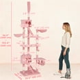 thumbnail image 3 of 94"-102" Huge Cat Tree Ceiling High Cat Tower Pink, 3 of 10
