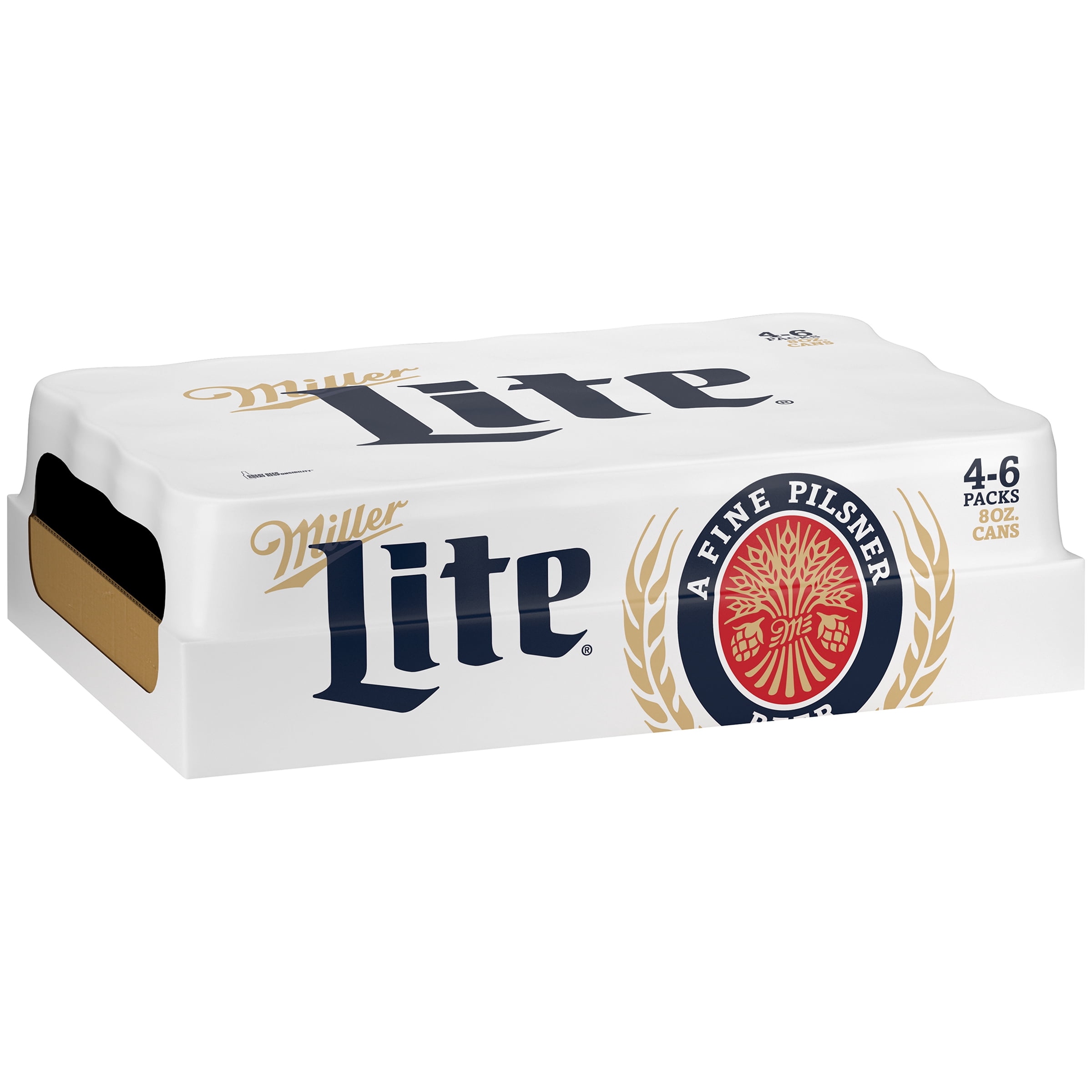 Miller Lite American Light Lager Beer, 24 Pack, 8 fl. oz. Cans, 4.2% ABV
