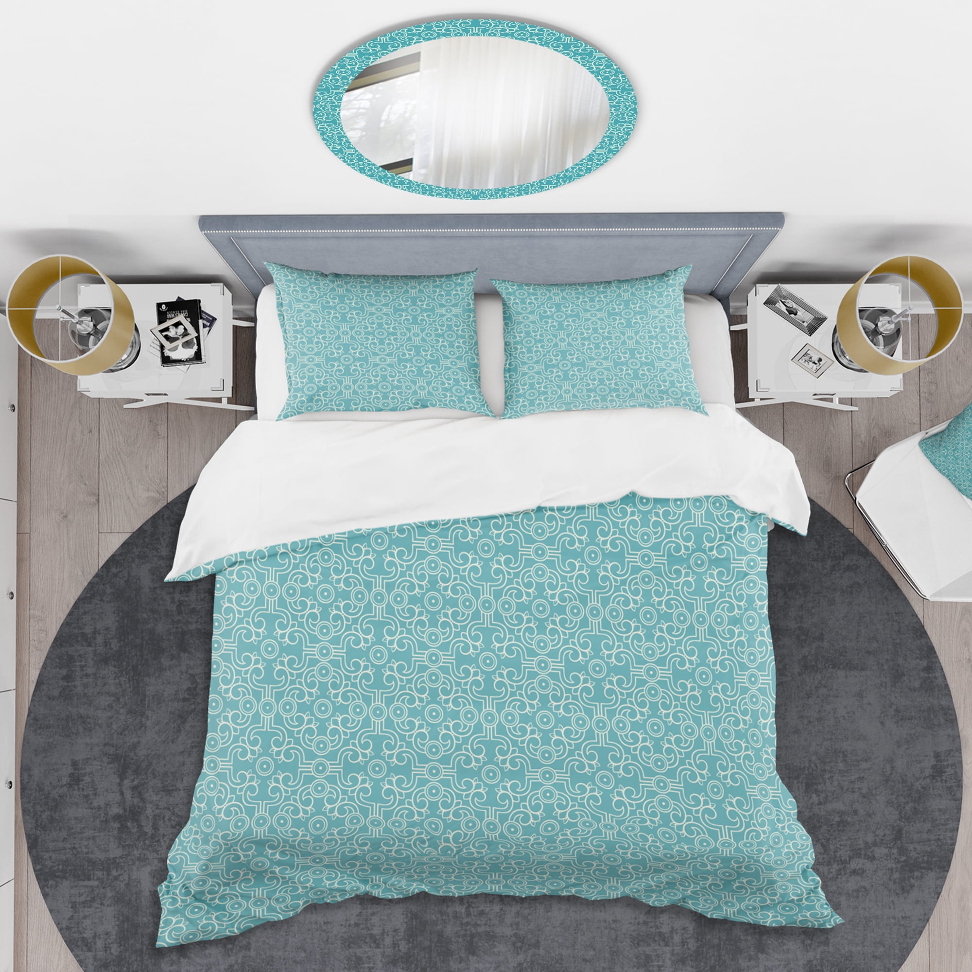 Designart 'Retro Abstract Pattern Design III' Mid-Century Modern Duvet Cover Set