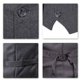thumbnail image 5 of Cloudstyle Men's Single-breasted Button Splicing Faux Two-piece Casual Vest, 5 of 5