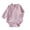Purple, variant on Jalioing Newborn Cotton Rompers Soft Comfortable Tie Side Bodysuit Solid Color Long Sleeve Romper for Baby Boy Girl
