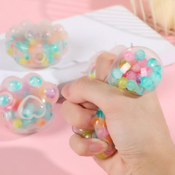 EASTIN Clearance! Cat Paws Stress Balls for Adults Cute Explosive Bead Cat Paw Squeeze Toys Slow Rebound Stress Toy for Kids Relax Toy Autism Sensory Toys Party Favors Squeeze Balls