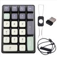 thumbnail image 1 of Teclado Numérico Mecánico Inalámbrico de 21 Teclas RGB, 3 BT/2,4 GHz/Tipo C, con Cable, Teclas Transparentes Intercambiables en Caliente., 1 of 8