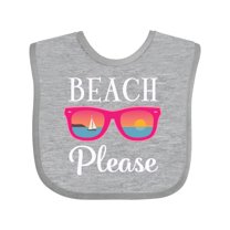 Inktastic Beach Please Sunglasses Gift Girls Baby Bib