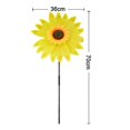 thumbnail image 5 of Spinner de viento de girasol de metal grande, decoración de patios y jardines, molinetes de balcón, arte al aire libre, 5 of 5