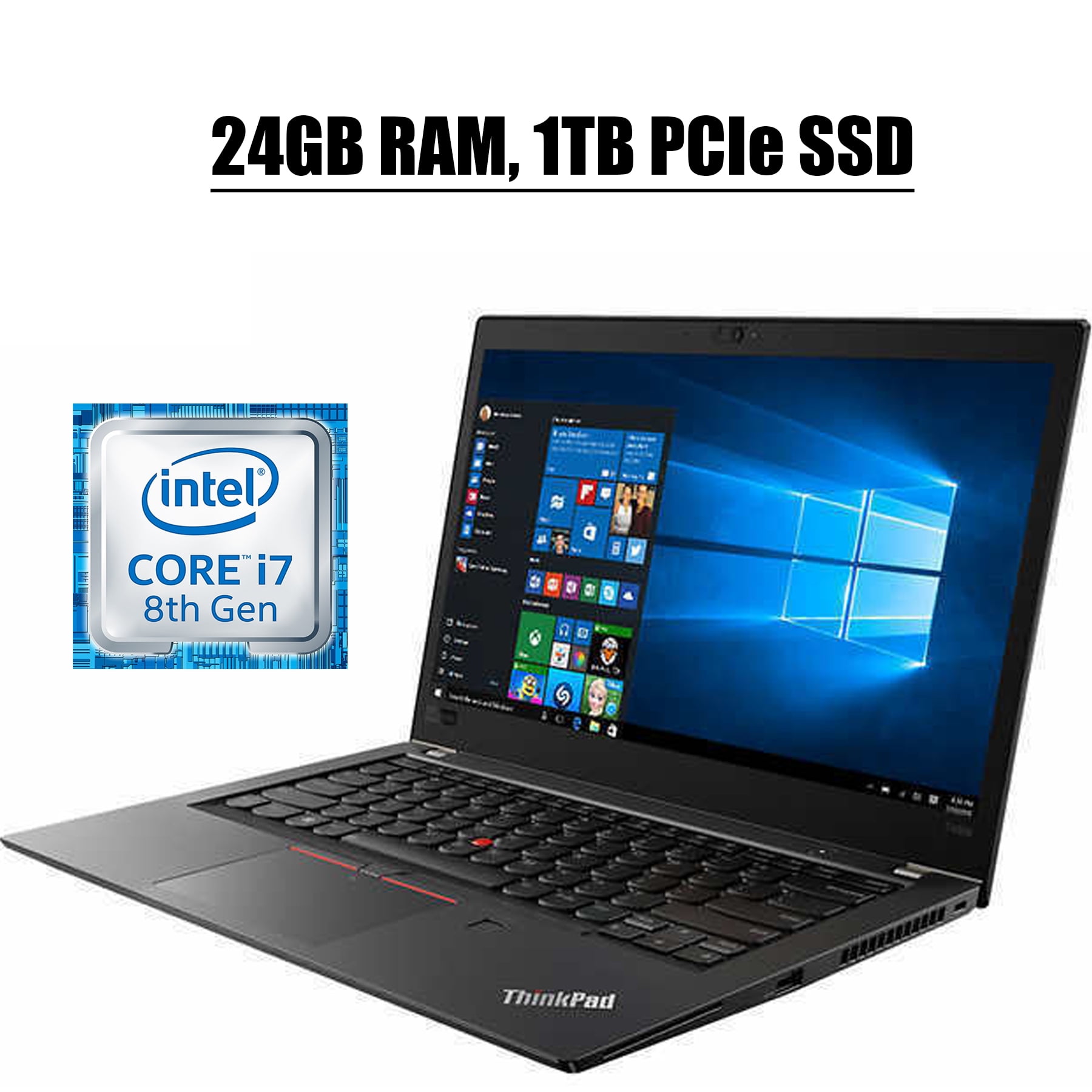 Lenovo Thinkpad T480S Premium 2020 Laptop Computer I 14" FHD IPS Touchscreen I Intel i7-8650U 24GB DDR4 1TB PCIe I Backlit KB FP Thunderbolt&nbsp;Type-C WIFI HDMI Win 10 Pro -