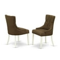 thumbnail image 4 of East West Furniture Dublin 5-piece Wood Dining Set in Linen White/Dark Coffee, 4 of 5