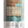 thumbnail image 6 of Turquoise Anchor Sheer Curtains 96 Inch Length 2 Panels Set for Living Room/Bedroom, Nautical Brown Green Retro Wood Grain Curtain Sheers Drapes Rod Pocket Curtains Window Treatment Set 52''x96''x2, 6 of 7
