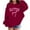Red, variant on Tiijoy Toddler Girls Hoodie Letter Bow Print Loose Hooded Sweatshirt for Kids, Sizes 3-4T
