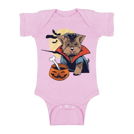 

Awkward Styles Halloween Baby Bodysuit Vampire Morkie Romper