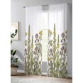 thumbnail image 4 of Sheer Curtains 84 Inches Long 2 Panels Set for Living Room, Watercolor Flowers Semi Sheer Curtains for Windows, Vintage Country Floral Leaves Spring Voile Window Treatments Rod Pocket Curtain, 4 of 7