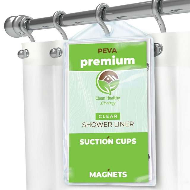 Forro de cortina de ducha Clean Healthy Living PEVA transparente