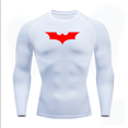 thumbnail image 3 of Camisetas de murciélago ancho para hombre, camisa deportiva para correr, Camiseta corta de Fitness, secado rápido, medias de gimnasio, camisas de compresión muscular, 3 of 5