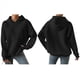 thumbnail image 2 of Sudadera con Capucha para Mujer, A , Cálida, Informal, Holgada, de Gran Tamaño. Negro L, 2 of 7