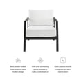 thumbnail image 5 of Linon Turner Lightweight Aluminum Outdoor Chair with White Cushions in Black, 5 of 20