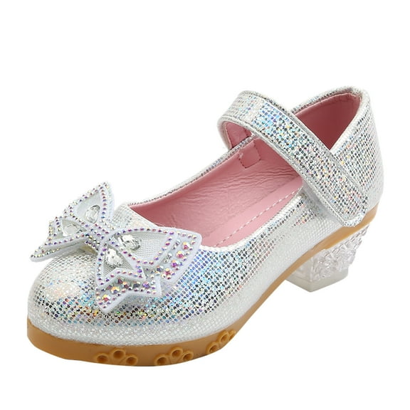 Odeerbi Clearance Girls Sandals Infant Kids Baby Girls Pearl Crystal Bling Bowknot Single Princess Shoes Sandals