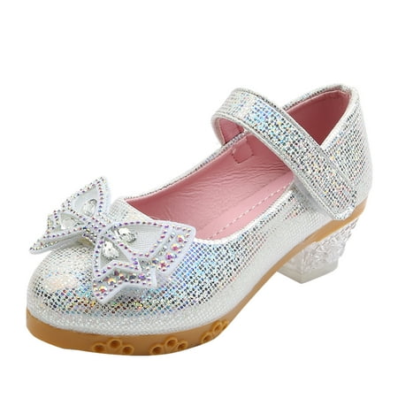 

AnuirheiH Infant Kids Baby Girls Pearl Crystal Bling Bowknot Single Girls Princess Sandals Clearance Under $10