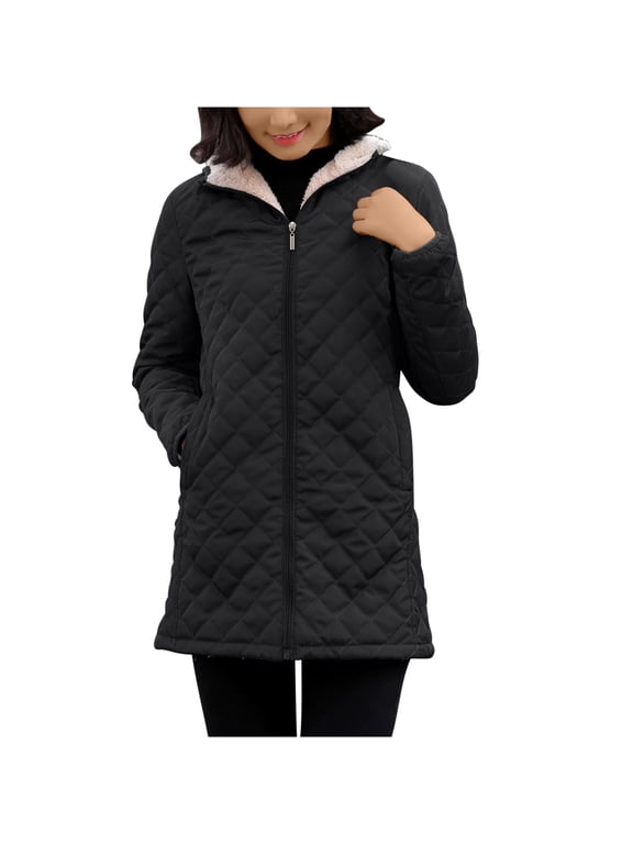 Kiplyki Save Big Winter Tops for Women Plus Fleece Jacket Warm Lamb Fleece Top Coat Sweater Coat