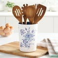 thumbnail image 3 of The Pioneer Woman Delilah 6-Piece Acacia Wood & Bamboo Melamine Crock Set, Blue, 3 of 23