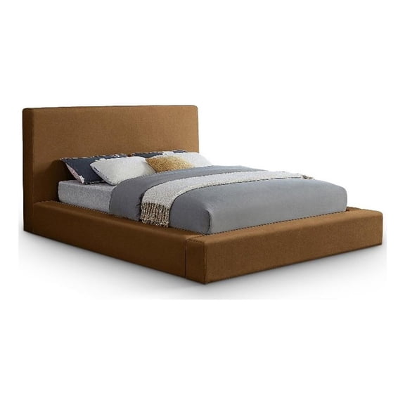 Meridian Furniture Dorian Saddle Velvet Queen Bed