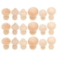 thumbnail image 4 of Frcolor Mushroom Wooden Mushrooms Peg Wood Dolls Unfinished Doll Crafts Mini Garden Fairy Unpainted Figures Shapes Head Plain, 4 of 7