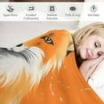 thumbnail image 3 of Nawypu  Fox Blanket, Cute Fox Flannel Throw Blanket, Soft Plush Fox Gifts for Girls Boys, Kids Funny Birthday Ideas, White Orange,, 3 of 6