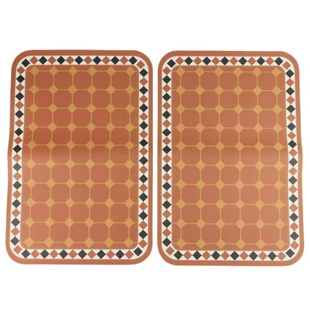 

Retro Table Mat Floral Style Romantic Placemat Insulation Table Mat -Small Diamond Blue Edge 45cm